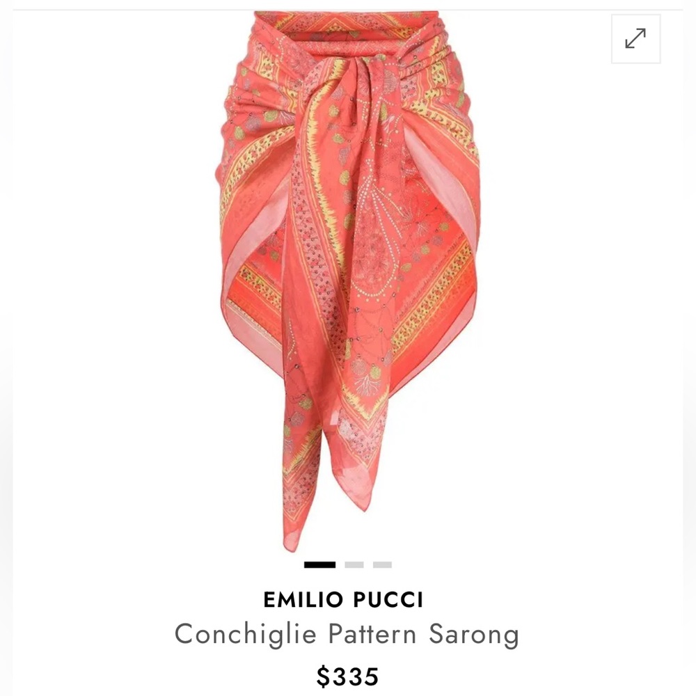 Emilio Pucci Conchiglie Sarong Cover Up Pareo